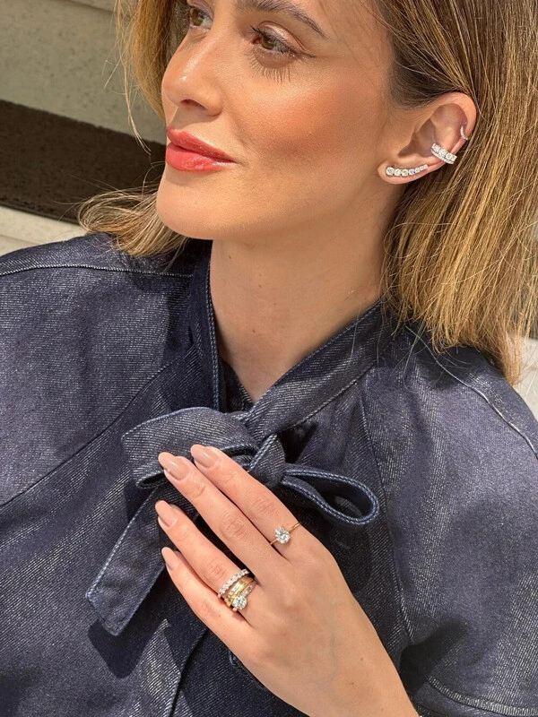 Solitário Oval Moissanite