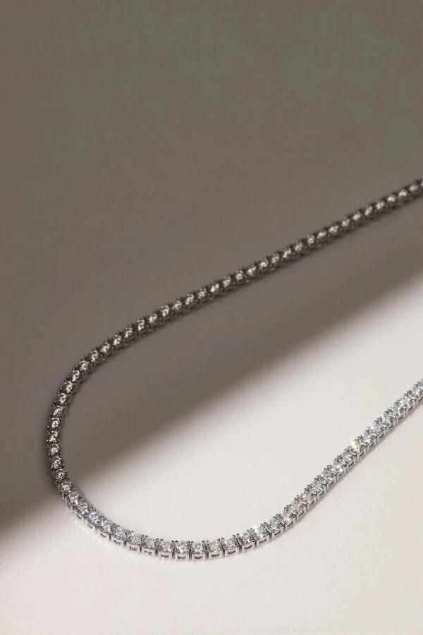 Colar Riviera Moissanite 2mm 40cm