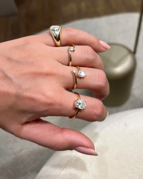 Solitário Oval Moissanite