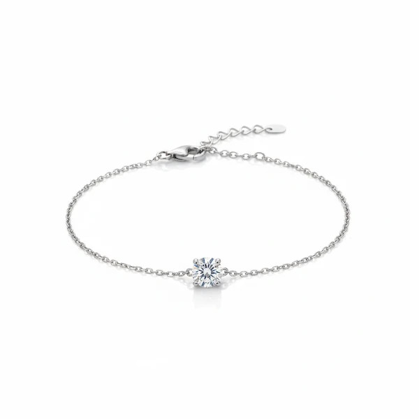 Pulseira Solitário Moissanite