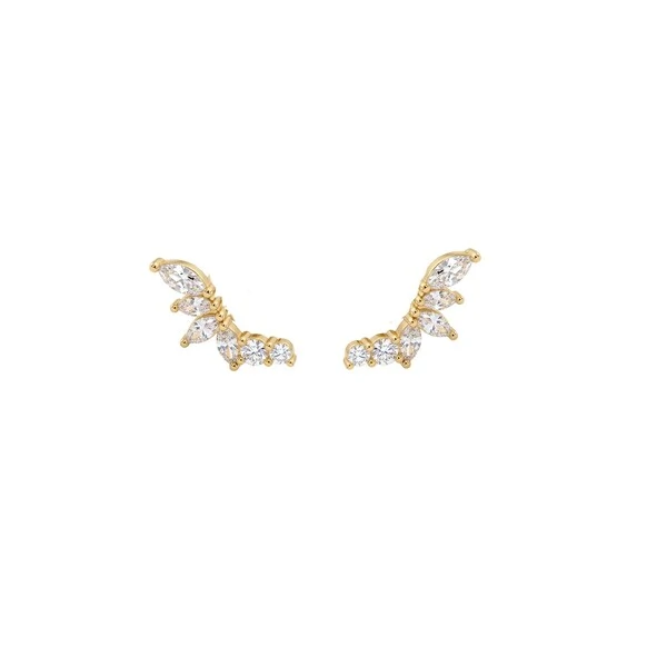 Ear Cuff Dourado Navetes