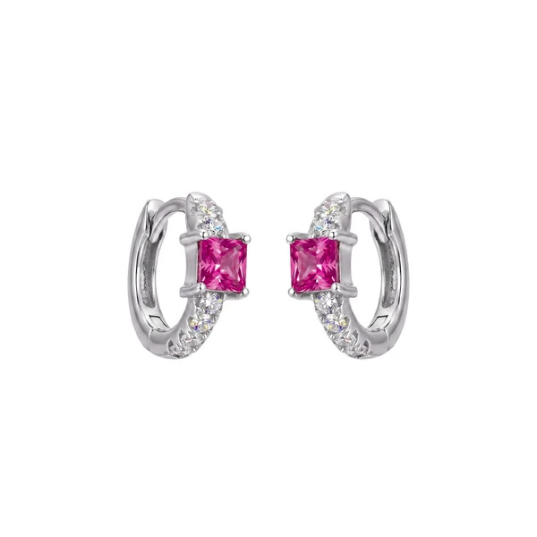Argola Color Safira Pink