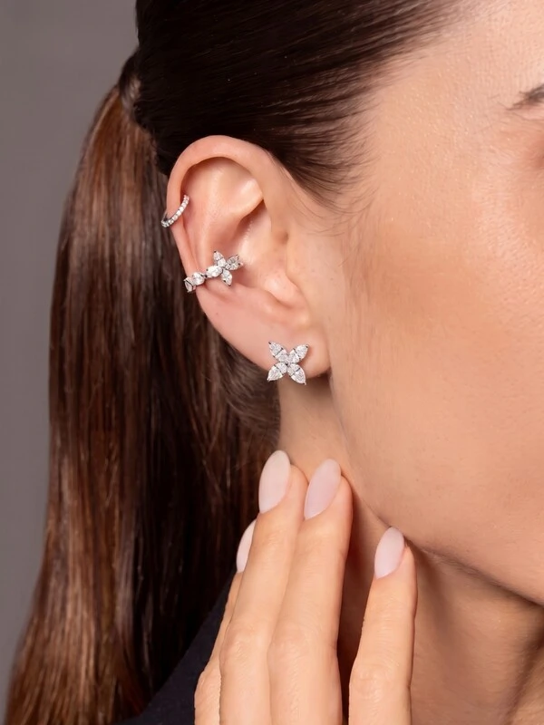 Argola Andy Moissanite P