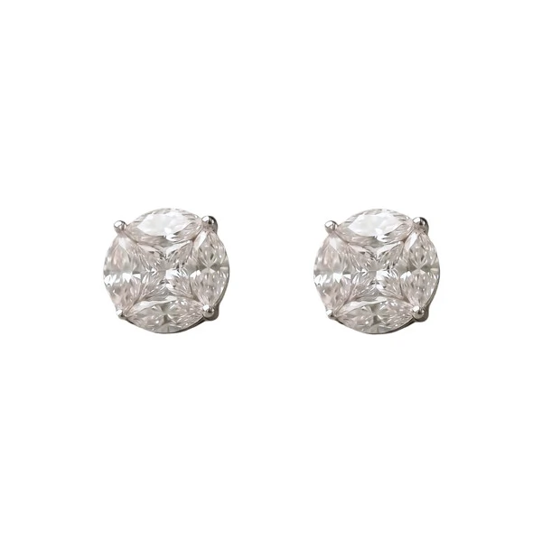 Brinco Illusion G Moissanite