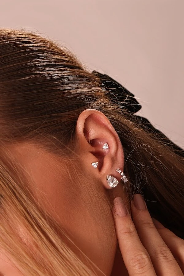 Argola Kiss Moissanite P