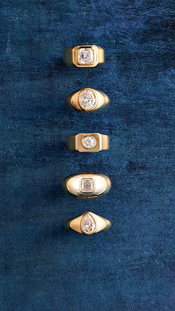 Anel Dedinho Modern Moissanite