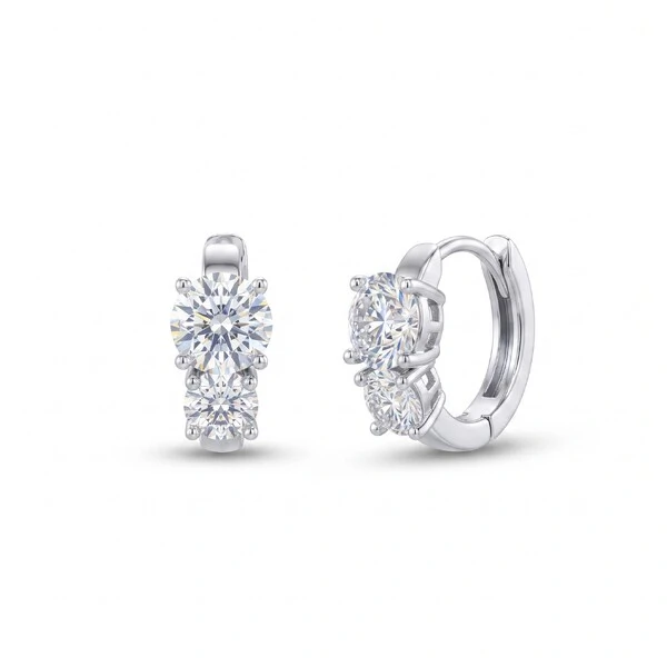 Brinco Argola London Moissanite