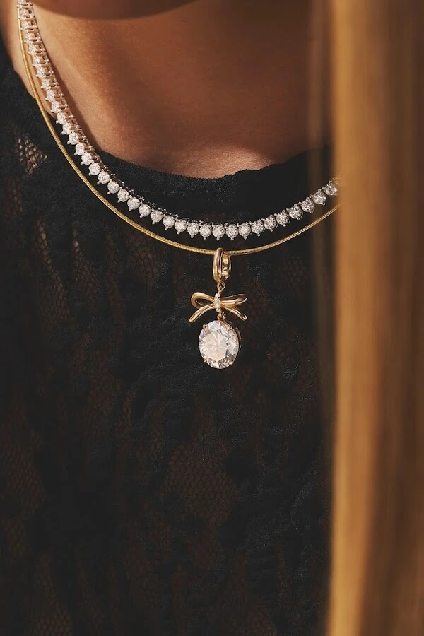 Pingente Enlace Moissanite