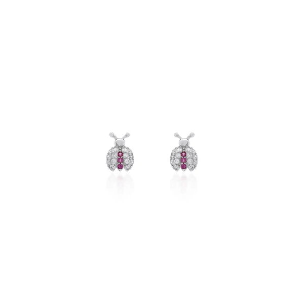 Brinco Joaninha Pink