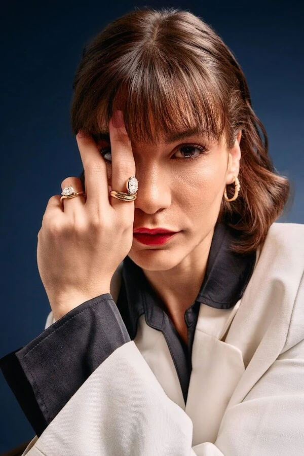 Anel Lira Moissanite