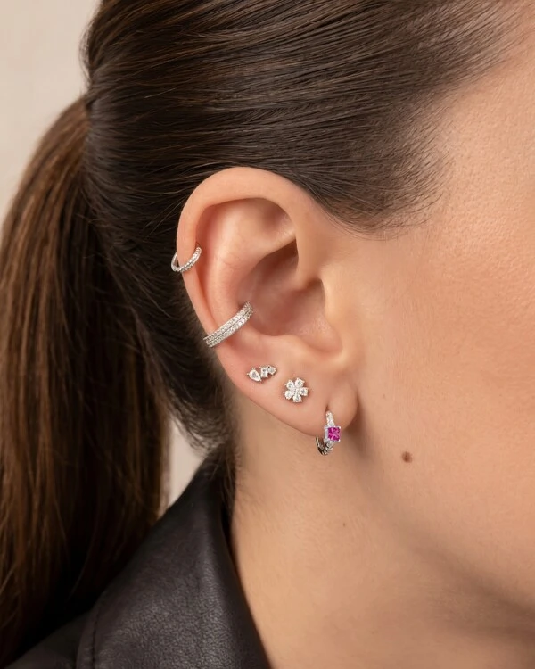 Argola Color Safira Pink