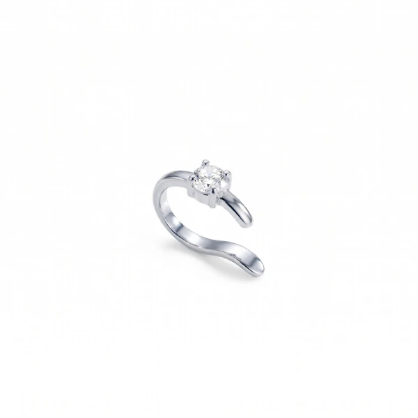 Fake Piercing Shine Dot Moissanite