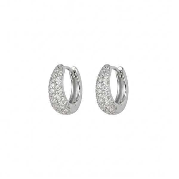 Brinco Argola Drop Moissanite