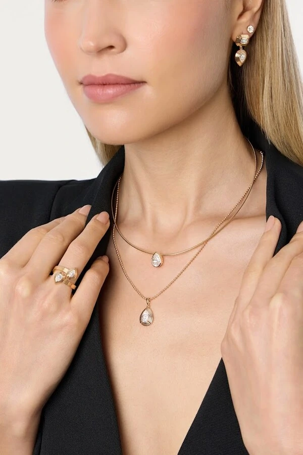 Aro Gota Moissanite Cravação Inglesa