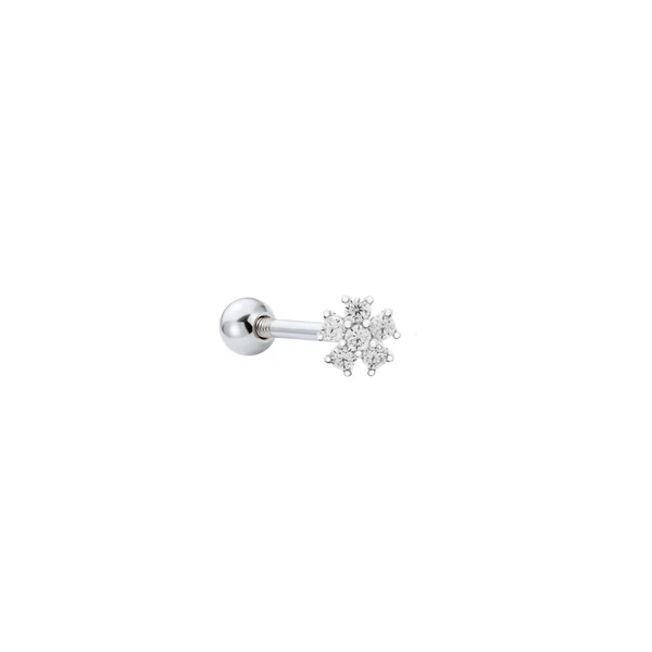 Piercing Fleur Moissanite