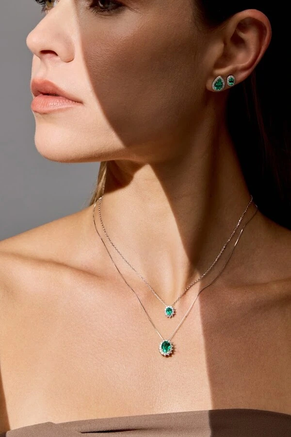 Brinco Boreal Moissanite & Turmalina Paraíba