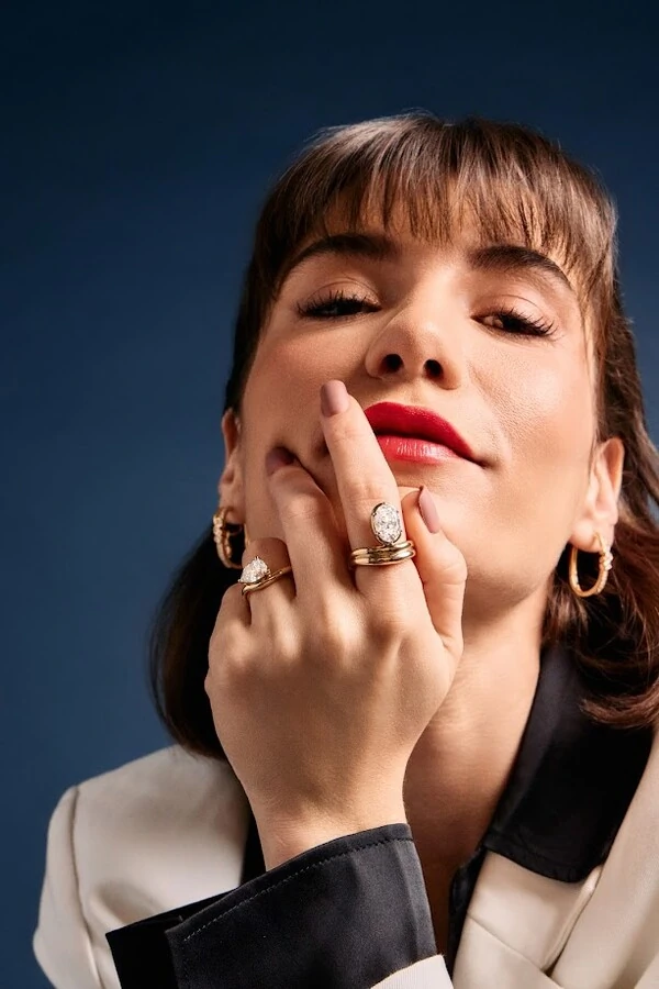 Anel Lira Moissanite