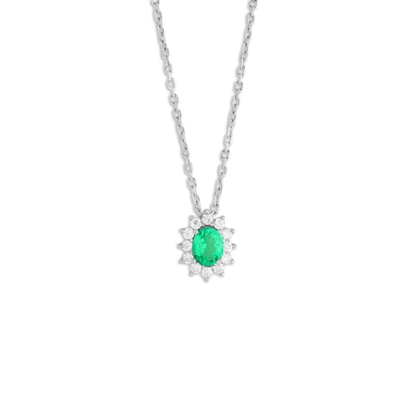 Colar Oval Princess Esmeralda & Moissanite