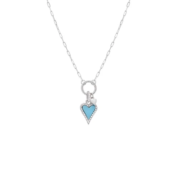 Colar Endless Heart Turquesa