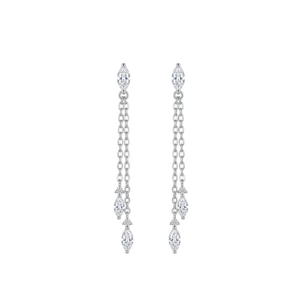 Brinco Marquise Chain Moissanite