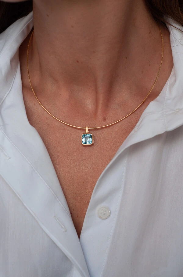 Pingente Crystal Topázio Sky