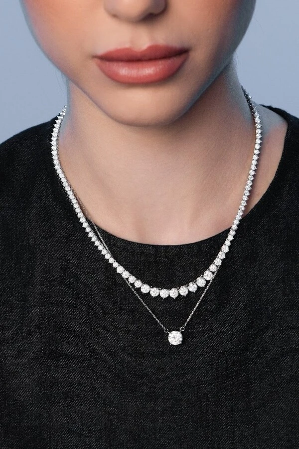 Colar Solitário Moissanite