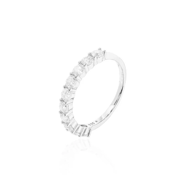 Meia Aliança Moissanite 3mm