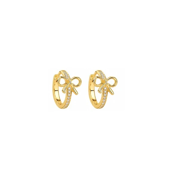 Brinco Argola Dourada Belle Moissanite