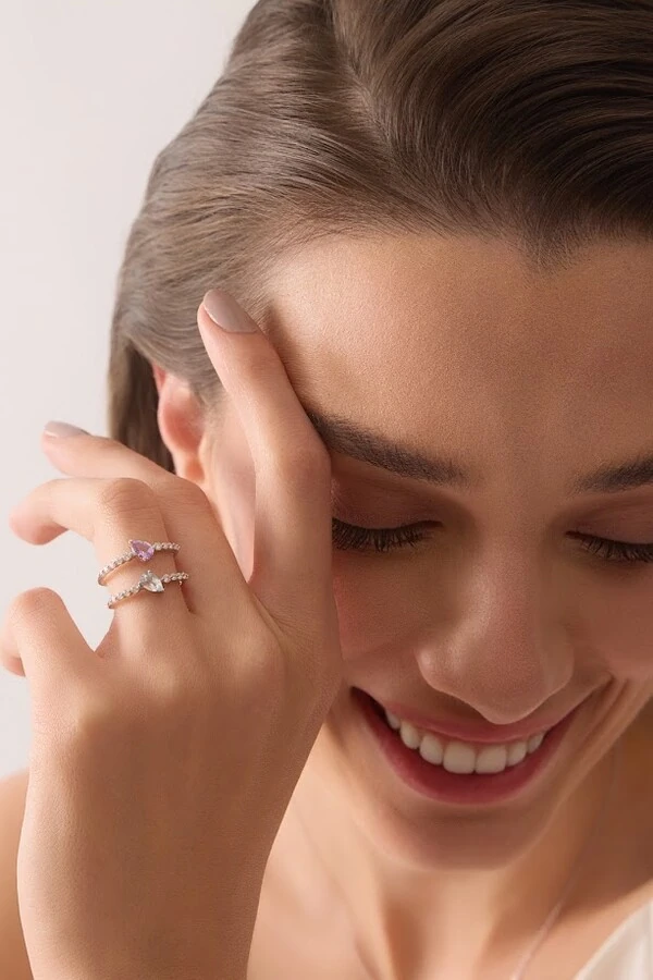 Anel Rain Moissanite