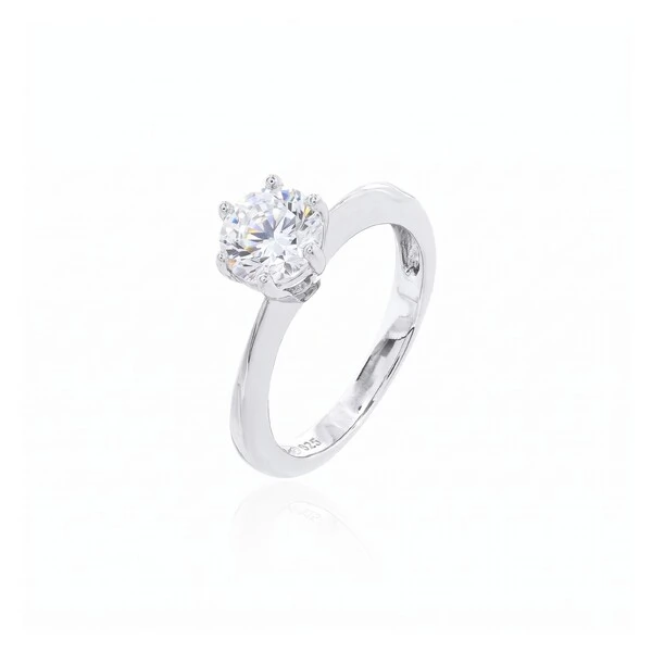 Anel Solitário Divine Moissanite