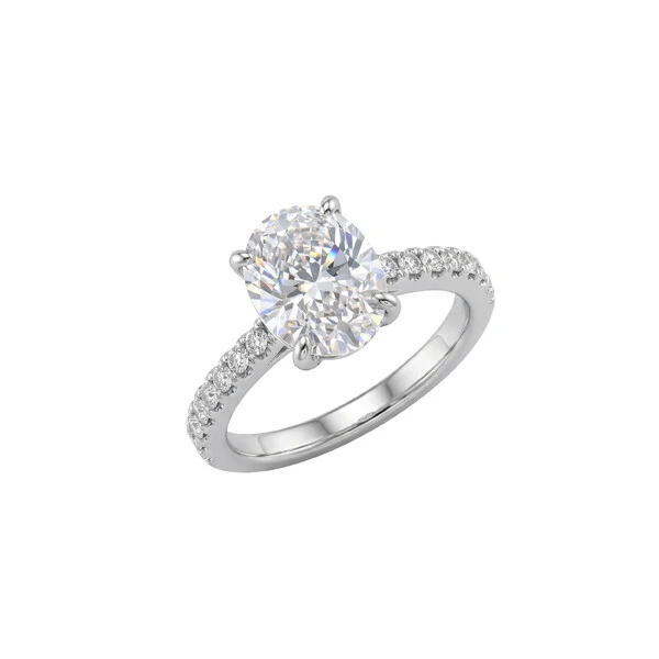 Anel Oval Moissanite