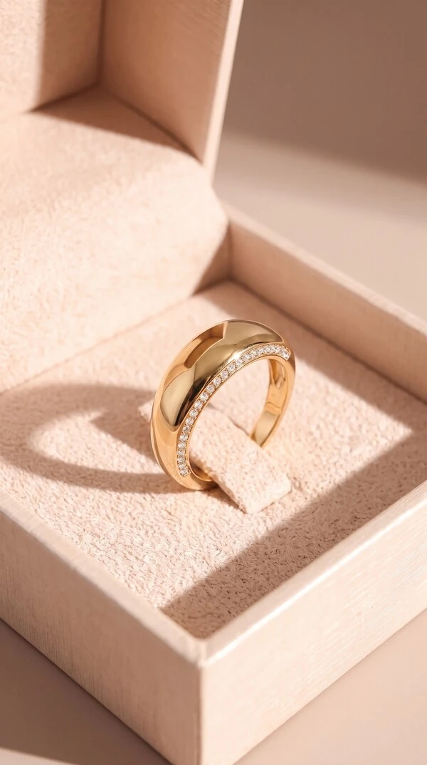 Anel Dourado Elegance