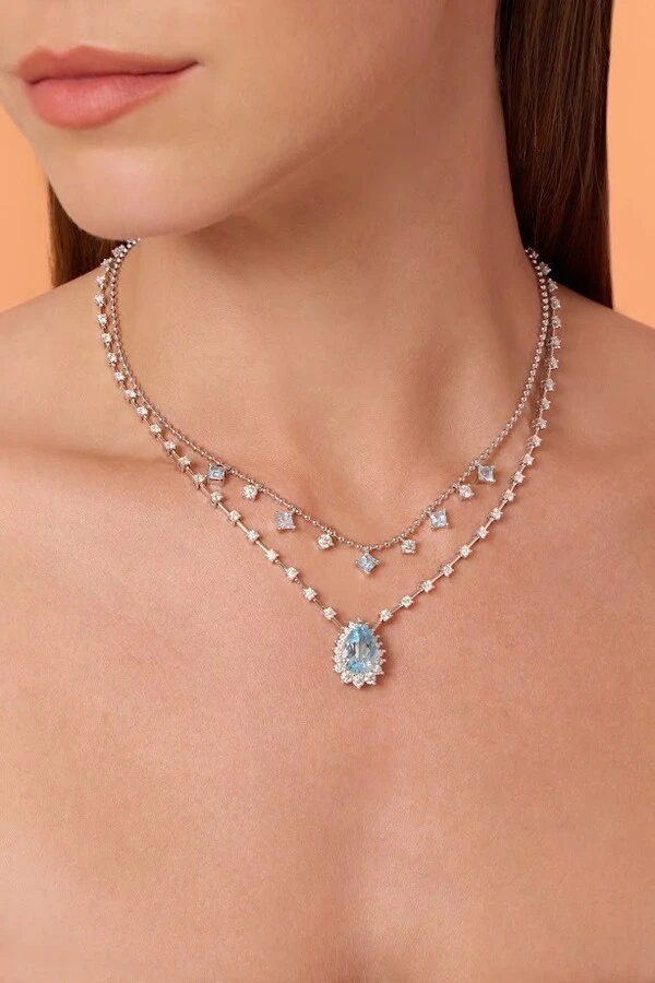 Riviera Celeste Topázio Sky & Moissanite