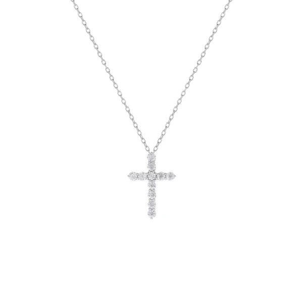 Colar Cruz Moissanite