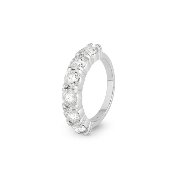 Meia Aliança Moissanite 5mm