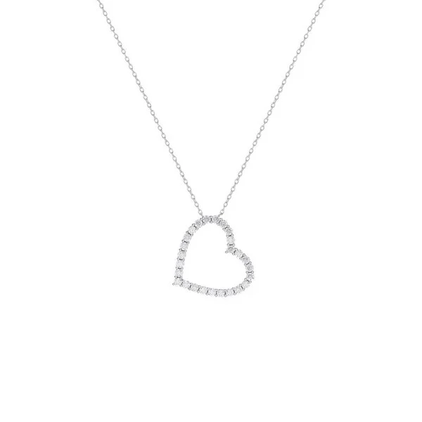 Colar Heart Moissanite