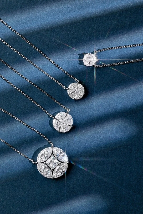 Colar Illusion Moissanite P