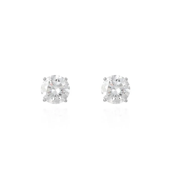 Brinco Solitário Moissanite 8mm