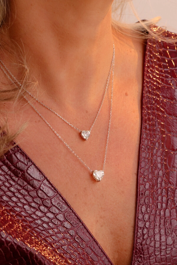 Colar Coeur 8 Moissanite