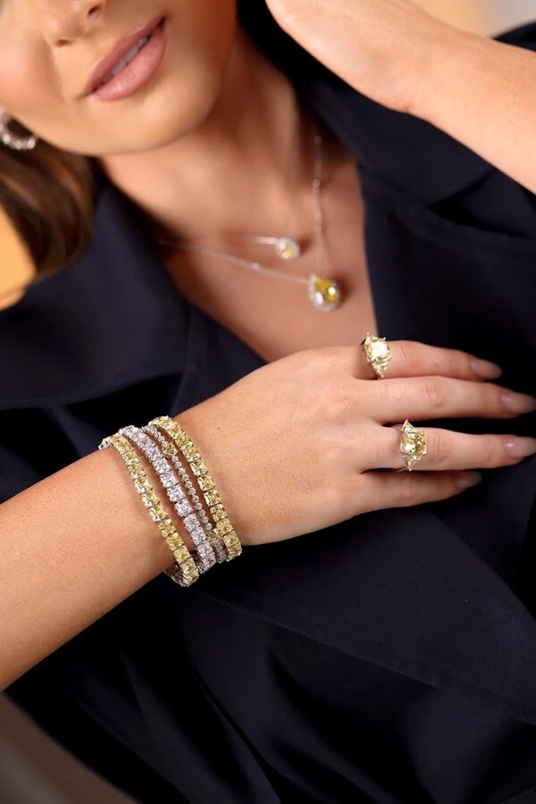 Anel Color Drop Yellow Fancy