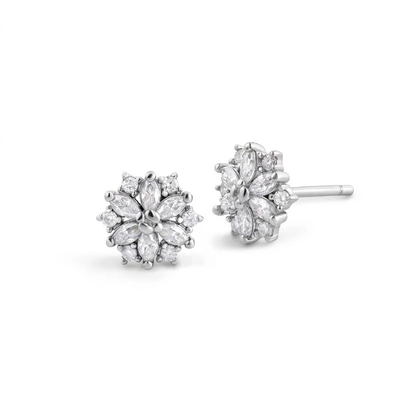 Brinco Jasmin Moissanite