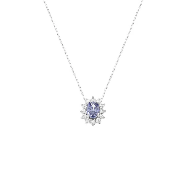 Colar Oval Tanzanita Borda Princesa