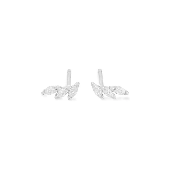 Brinco Minis Navetes Moissanite
