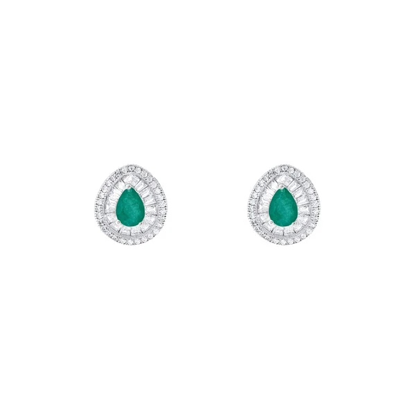 Brinco Gota Esmeralda Tiffany