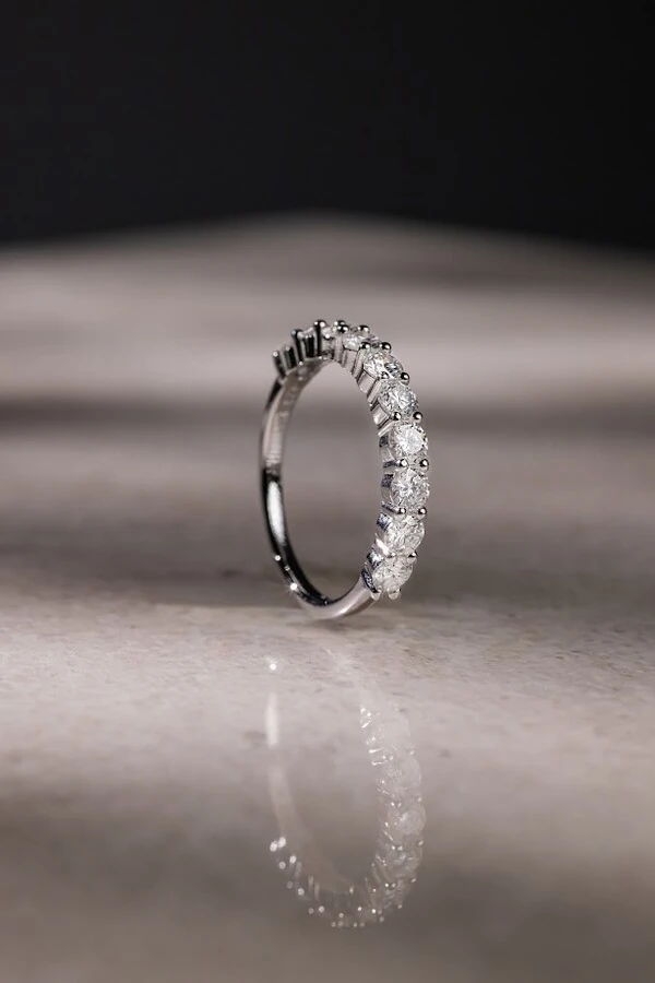 Meia Aliança Moissanite 3mm