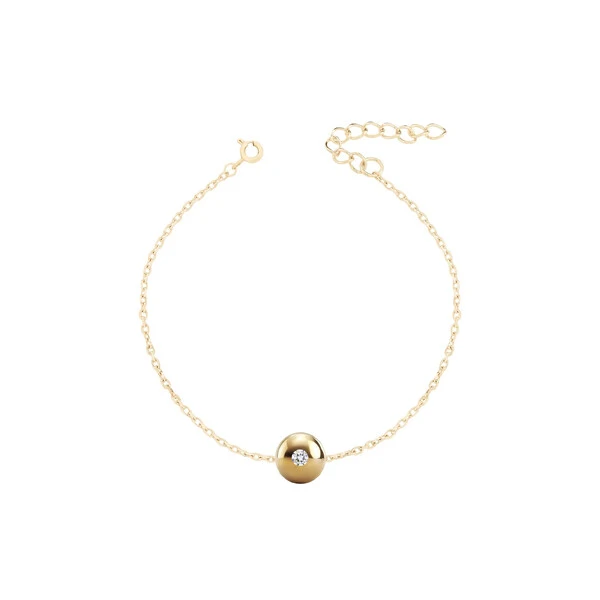 Pulseira Dourada Shine Dot