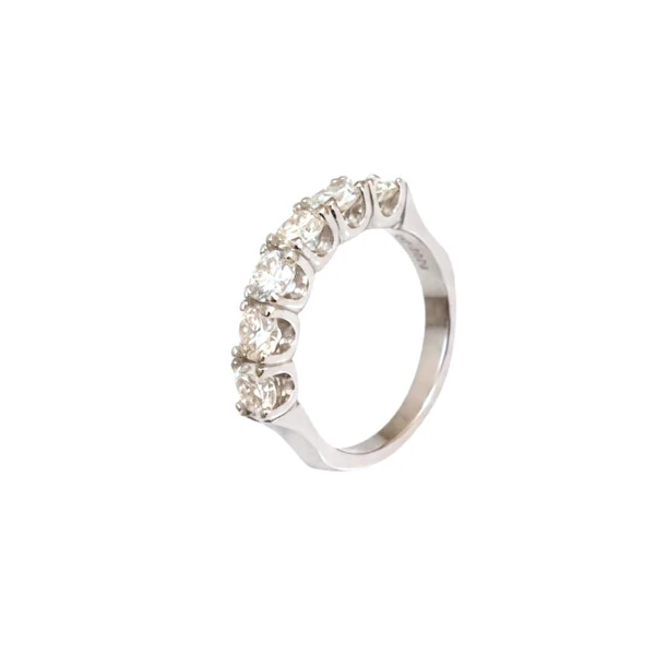 Meia Aliança Anatômica Moissanite 4mm