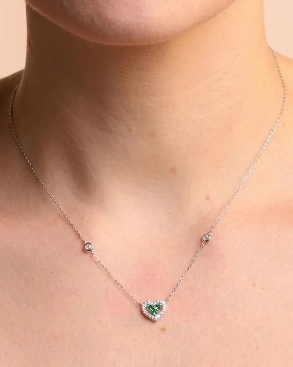 Colar Green Heart