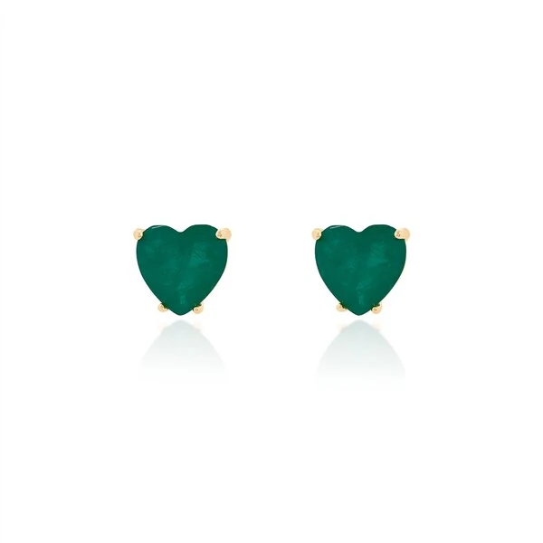 Brinco Heart Esmeralda