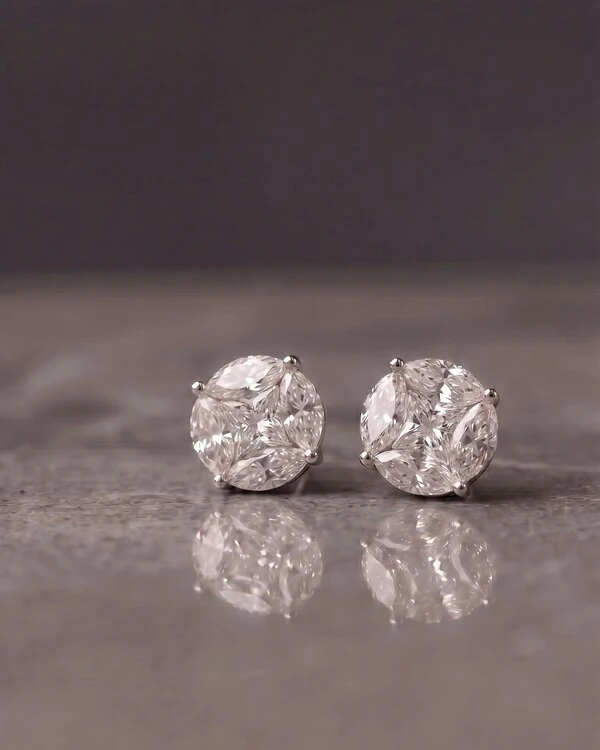 Brinco Illusion G Moissanite